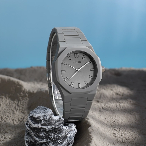 Dames Analoog Quartz Horloge Octagonale Kast Resin Band Minimalistisch Snoepkleur Waterdicht Mode Polshorloge