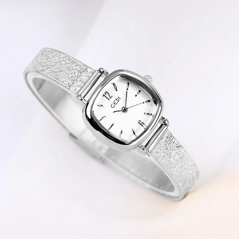 Orologio Al Quarzo Da Donna Cinturino In Maglia Di Acciaio Inossidabile Quadrante Quadrato Impermeabile Elegante