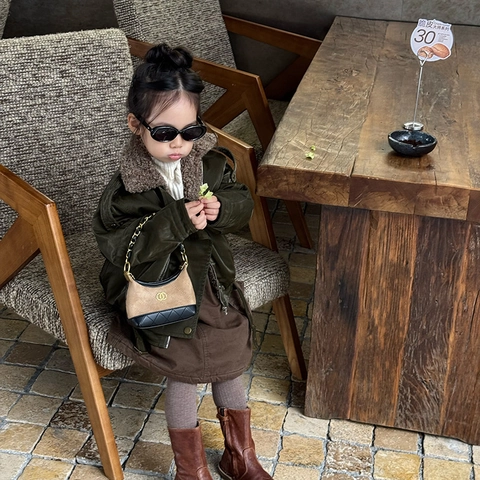 Kids Mini Shoulder Bag Quilted PU Leather Leopard Print Trendy Chain Strap Crossbody Purse For Boys And Girls