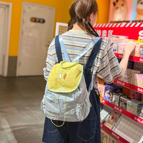 Zaino Bambini Motivo Frutta Nylon Increspato Simpatico Cartone Animato Coulisse Zainetto Ragazzi Ragazze Kawaii Studente