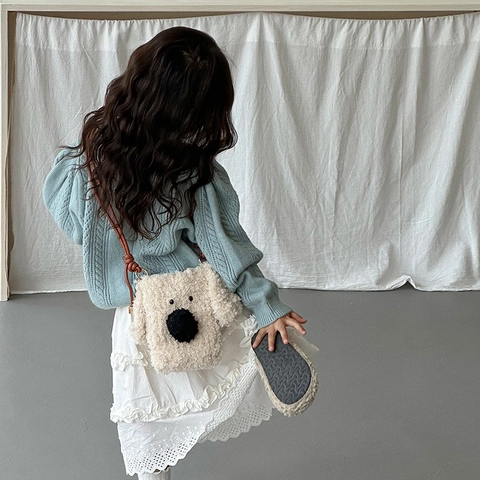 Borsa A Tracolla Peluche Cucciolo Per Bambini Forma Animale Cartone Animato Mini Borsa A Tracolla Pile Teddy Simpatico Ragazzi Ragazze
