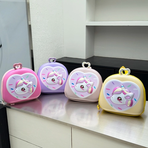 Kinder Rucksack 3D Einhorn Herz Hartschale Kindergarten Schultasche Oxford Tuch Cartoon Süß Atmungsaktiv Für Kleinkinder