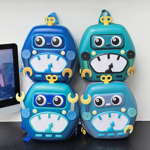 Mochila Infantil Robot Carcasa Rígida EVA Impermeable Ligera Bolsa Escolar Jardín De Infancia Niños Niñas