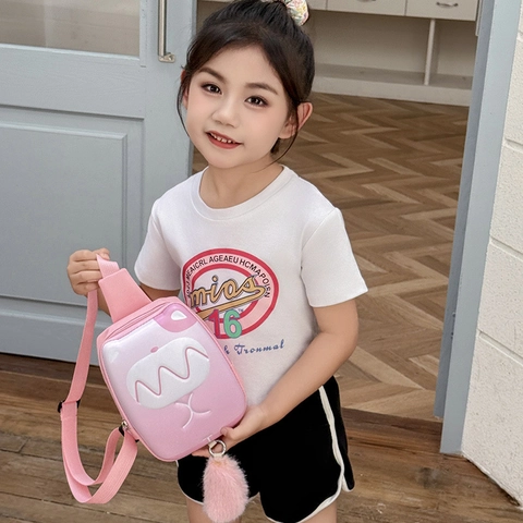 Borsa Da Petto Per Bambini Cartone Animato Animale 3D EVA Guscio Rigido Borsa A Tracolla Con Coda Di Peluche Moda Leggera