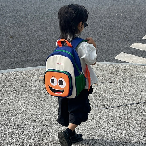 Kids Backpack Nylon Lightweight Breathable Cartoon Bee Rabbit Smiley Face School Bag For Toddlers Boys Girls Kindergarten
