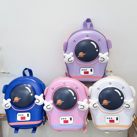 Mochila Infantil Forma Astronauta 3D Carcasa Rígida EVA Tela Oxford Transpirable Niños Pequeños Jardín Infancia Niños Niñas
