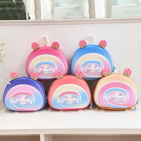 Kinder Kleinkinder Schultasche Hartschale EVA Oxford Tuch Cartoon Hase Erdbeere Leicht Atmungsaktiv Vorschule Tagesrucksack
