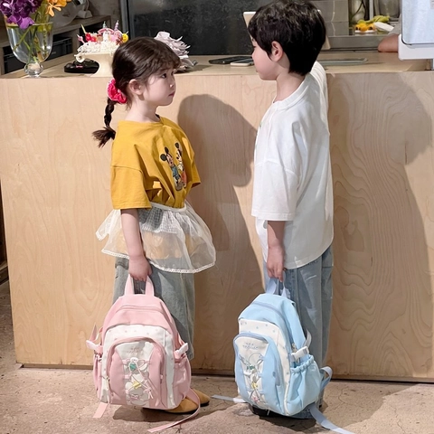 Zaino Bambini Stampa Stelle Coulisse Traspirante Cartella Scolastica Per Asilo Ragazzi Ragazze Stile Coreano Carino