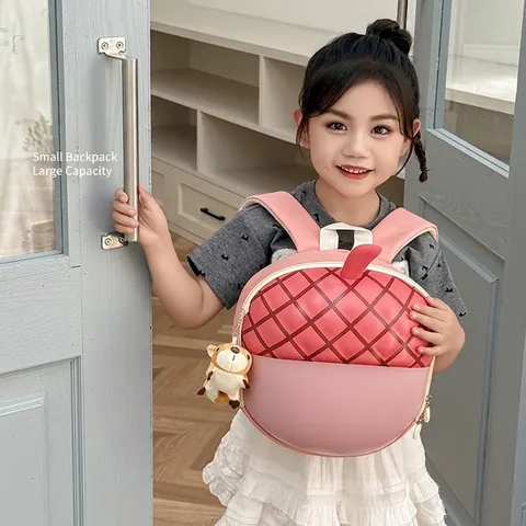 Sac À Dos Enfants Forme Gland Coque Rigide EVA Et Pendentif Peluche Écureuil Sac Maternelle Léger Respirant Style Forêt