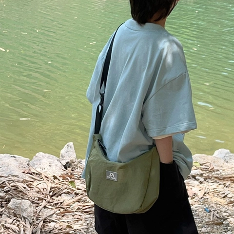 Borsa A Tracolla Bambini Borsa Mezzaluna Oxford Cinturino Regolabile Colore Solido Casuale Sport Per Ragazzi Ragazze