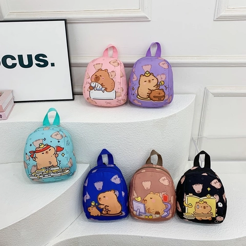 Zainetto Mini Per Bambini Nylon Simpatico Cartone Animato Stampa Animale Cartella Asilo Per Bambini Piccoli Zaino Da Viaggio Alla Moda