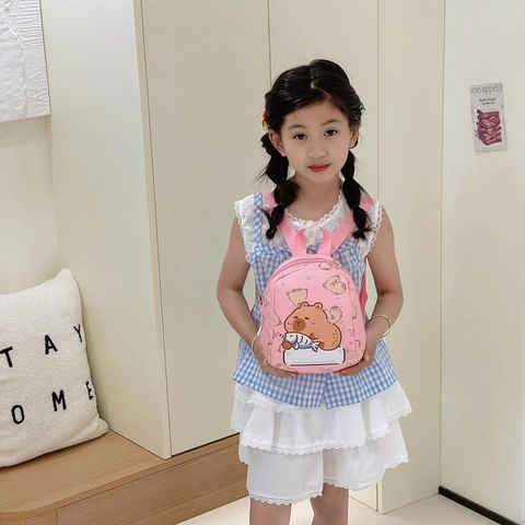 Zainetto Mini Per Bambini Nylon Simpatico Cartone Animato Stampa Animale Cartella Asilo Per Bambini Piccoli Zaino Da Viaggio Alla Moda