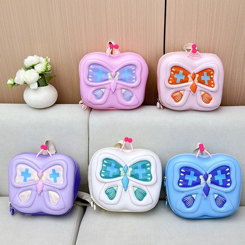 Butterfly Shape Kids Backpack EVA Shell Waterproof Cute Cartoon School Bag For Toddler Preschool Girls Breathable