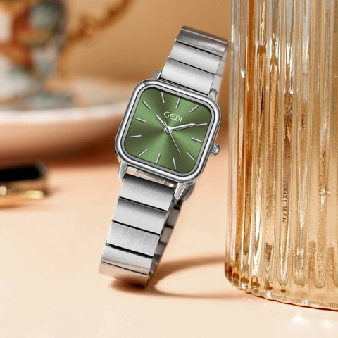 Orologio Al Quarzo Da Donna Quadrato Piccolo Squisito Cinturino In Acciaio Inossidabile Impermeabile Quadrante Minimalista