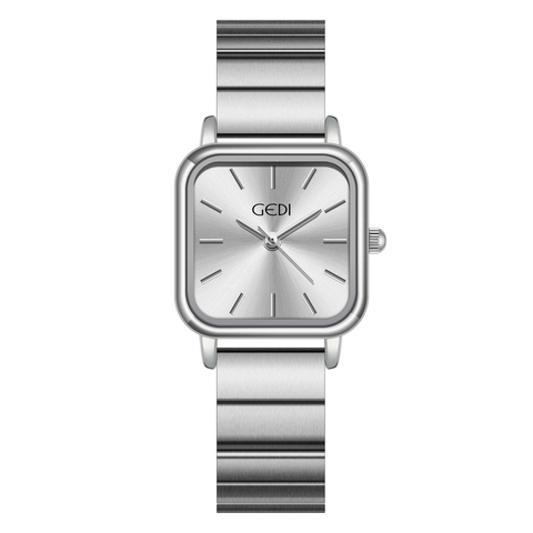 Reloj De Mujer Cuarzo Cuadrado Correa De Acero Inoxidable Impermeable Elegante Minimalista Moda