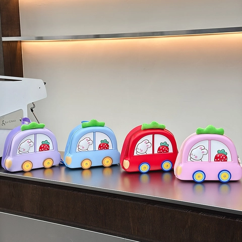 Cartoon Auto Geformt Kinder Rucksack Oxford Tuch EVA Hartschale Kleinkind Schultasche Leicht Atmungsaktiv Für Kindergarten