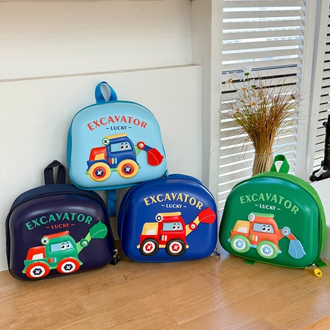 Kinderrugzak EVA Harde Schaal Stereoscopisch Cartoon Graafmachine Kleuterschool Schooltas Lichtgewicht Waterdicht
