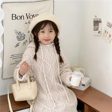 Kinder Mini Umhängetasche Lychee Narbung PU Leder Mode Kleinkind Mädchen Handtasche Griff Solid Farbe Koreanisch Stil