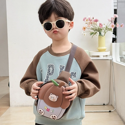 Sac De Poitrine Pour Enfants Ours Dessin Animé Léger EVA Oxford Sac Bandoulière Forme Animale 3D Pour Tout-petits