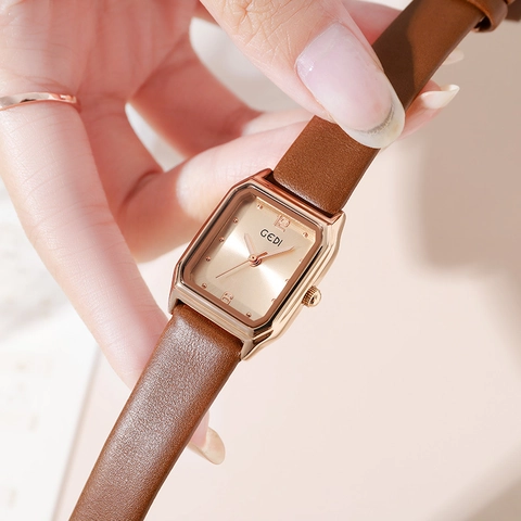 Orologio Al Quarzo Quadrato Da Donna Cinturino In Ecopelle Impermeabile Retro Analogico Orologio Da Polso Elegante
