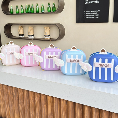 Sac À Dos Pour Enfants Tout-Petits École EVA Coque Rigide Tissu Oxford 3D Ailes Paillettes Respirant Léger Maternelle