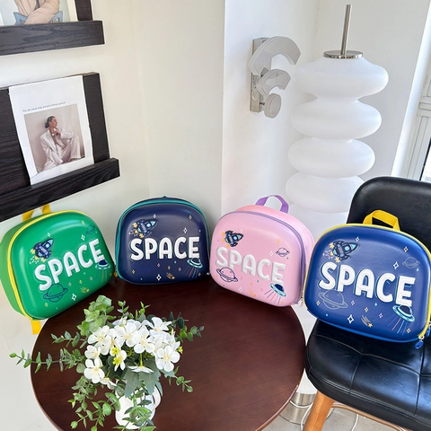 Mochila Cohete Espacial Niños Carcasa Rígida EVA LED Luz Bolsa Escolar Transpirable Para Niños Niñas