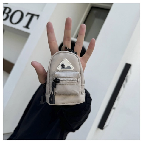 Mini Backpack Shape Coin Purse Water-resistant Oxford Cloth Hanging Bag For Kids Key Earphone Storage Outdoor