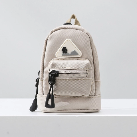 Mini Backpack Shape Coin Purse Water-resistant Oxford Cloth Hanging Bag For Kids Key Earphone Storage Outdoor