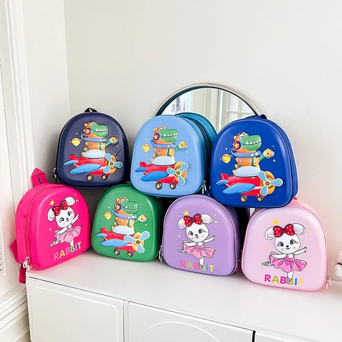 Cartoon 3D Dinosaurier Hase Kinder Rucksack Eva Hartschale Eierschale Kleinkinder Schultasche Kindergarten Jungen Mädchen