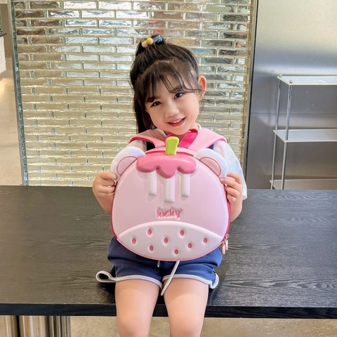 Childrens Cartoon Mangosteen Shaped Backpack EVA Hard Shell Breathable Kindergarten Schoolbag For Toddlers Boys Girls