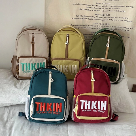 Zaino Per Bambini Borsa Scuola Tessuto Oxford Traspirante Grande Capacità Scuola Materna Ragazzi Ragazze Stile Coreano