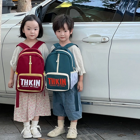 Zaino Per Bambini Borsa Scuola Tessuto Oxford Traspirante Grande Capacità Scuola Materna Ragazzi Ragazze Stile Coreano