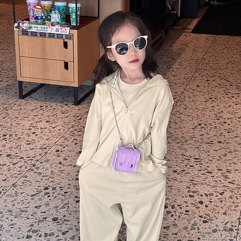 Mini Bolso Bandolera Niños Cuero PU Color Sólido Cadena Metálica Bolso De Mano Moda Cuadrado Solapa Niños Niñas