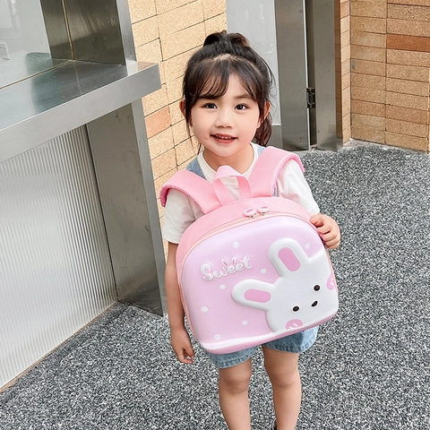 Kids Backpack Cute 3D Rabbit Cartoon Hard Shell EVA Breathable School Bag For Kindergarten Toddler Girls Boys Sweet Style