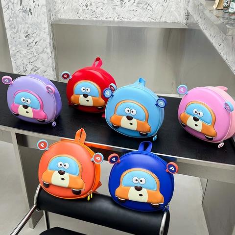 Kinderen Cartoon Auto Rugzak Oxford Doek EVA Harde Schaal Ademend Waterdicht Schooltas Kleuterschool