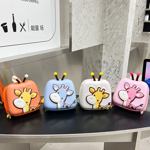 Zaino Girafe Cartone Animato Bambini Guscio Duro 3D EVA Leggero Zainetto Scuola Materna Animale Carino
