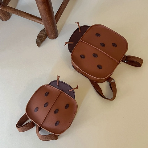 Zaino Coccinella Per Bambini In Pelle PU Cartone Animato Animale Cartella Per Asilo Bambini Ragazzi Ragazze Uscita