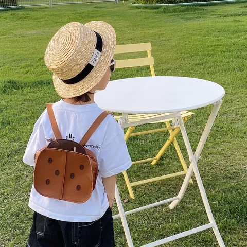 Zaino Coccinella Per Bambini In Pelle PU Cartone Animato Animale Cartella Per Asilo Bambini Ragazzi Ragazze Uscita