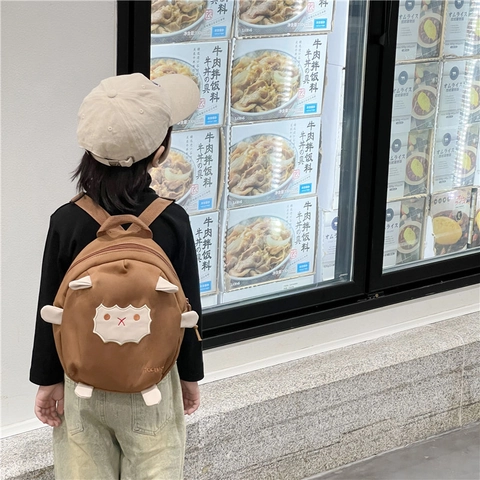Sac À Dos Pour Enfants Dessin Animé Agneau Mouton Design Mignon Toile Mini Sac D'école Pour Tout-petits Préscolaire Maternelle Garçons Filles