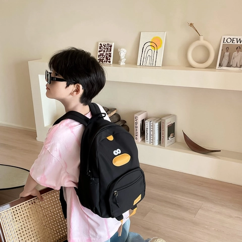 Zainetto Cartone Animato Piccola Anatra Tela Nylon Design Animale Tridimensionale Borsa Scuola Per Ragazzi Ragazze Viaggio