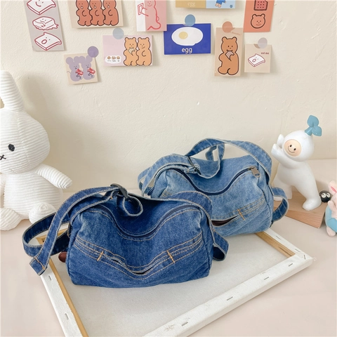 Kinder Denim Umhängetasche Lässig Verstellbarer Gurt Kleine Schultertasche Für Kleinkinder Jungen Mädchen Leicht