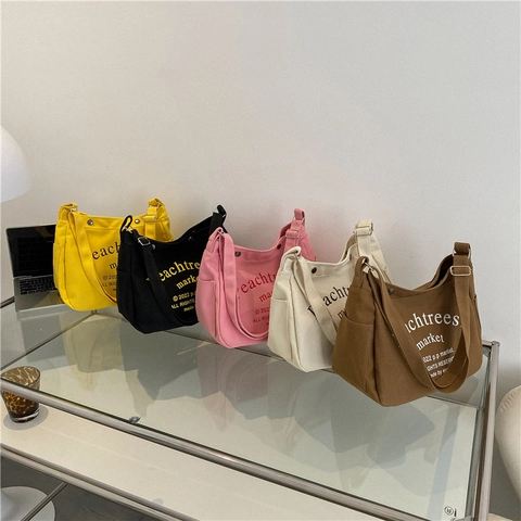 Borsa A Tracolla In Tela Per Bambini Tendenza Stampa Lettere Grande Capacità Borsa A Spalla Leggera Tracolla Regolabile Ragazzi Ragazze