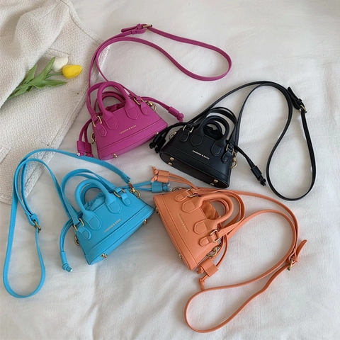 Mini Borsa A Tracolla In Pelle PU A Mano Moda Tendenza Per Bambini Piccoli Ragazze Con Tracolla Regolabile Coulisse