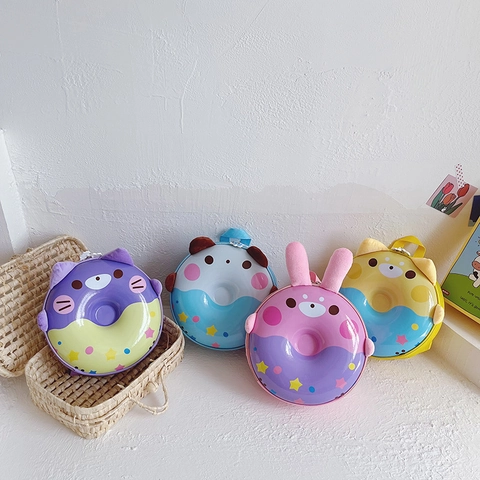 Mochila Para Niños Linda Forma De Rosquilla Carcasa Rígida EVA Ligera Orejas De Animales Dibujos Animados Para Jardín De Infancia