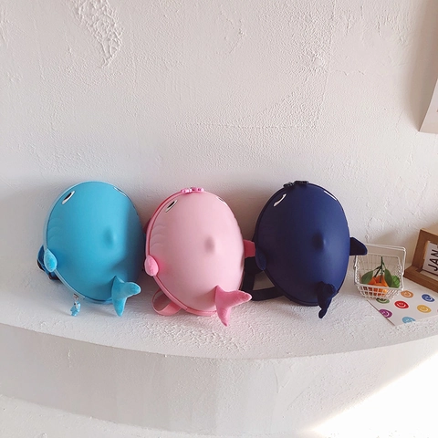 Zaino Squalo Cartone Animato Per Bambini Forma Balena Stereoscopica Guscio Rigido ABS EVA Cartella Per Asilo Ragazzi Ragazze