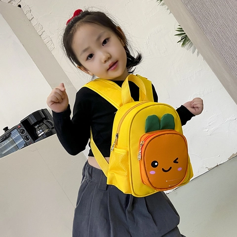 Mini Zaino Bambini Cartone Animato Frutta Tela Cotone Leggero Cartella Per Bimbi Ragazzi Ragazze Scuola Materna