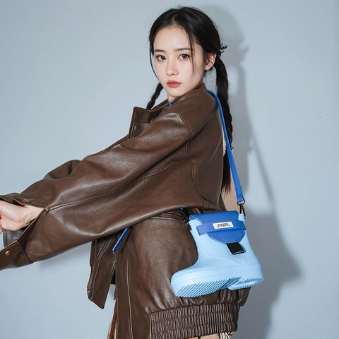 Regenstiefel Form Umhängetasche PU Leder Mini Süße Wasserdichte Neuheit Schultertasche Für Damen
