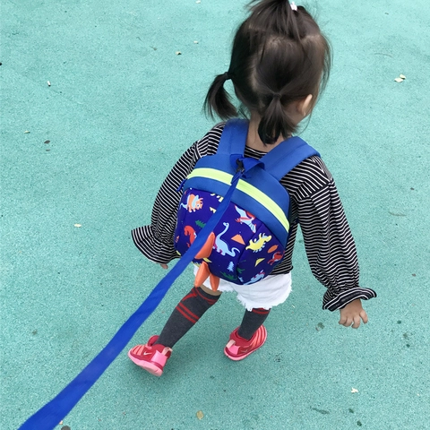 Zaino Dinosauro Per Bambini Con Guinzaglio Di Sicurezza Spine 3D Nylon Impermeabile Borsa Scuola Infanzia Cartone Animato
