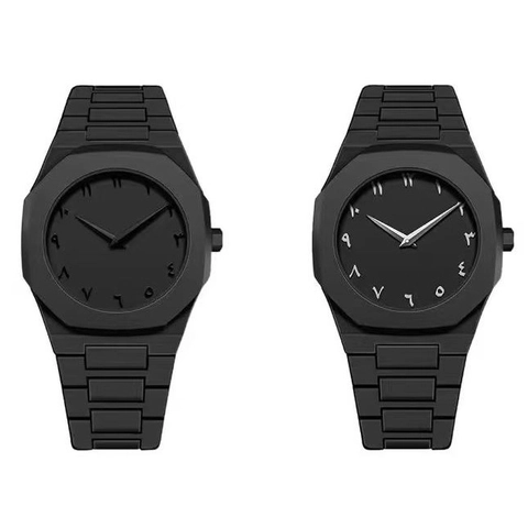 Men's Quartz Watch Octagonal Design Plastic Strap Waterproof Sport Business Analog Wristwatch For Men Matte Black Finish