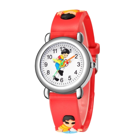Kinder Quarz Uhr Fußball Cartoon Thema Sportliche Analoge Armbanduhr Mit Kunststoffarmband Bunte Zeiger Für Jungen